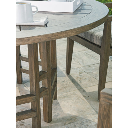 La Jolla Round Dining Table by Tommy Bahama Outdoor in vintage. Made from unique in a transitional style.
