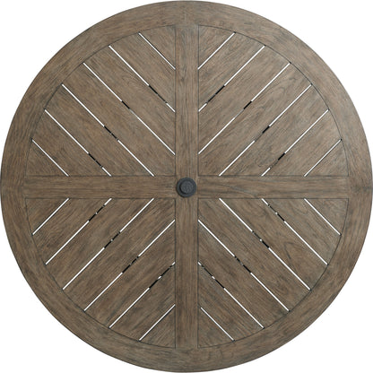 La Jolla Round Dining Table by Tommy Bahama Outdoor in vintage. Made from unique in a transitional style.