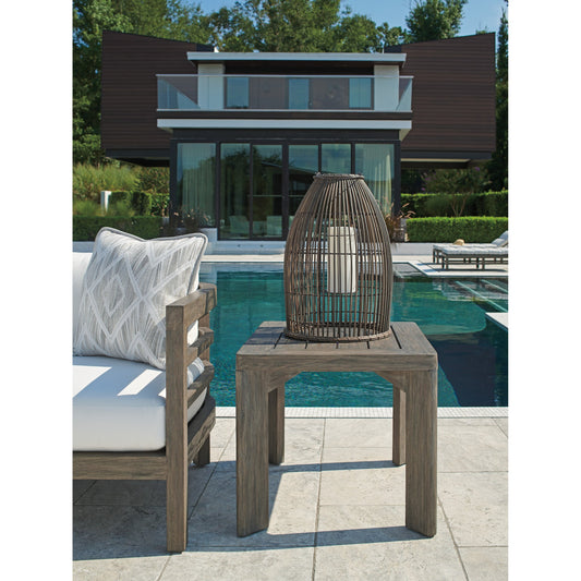 La Jolla End Table by Tommy Bahama Outdoor in vintage. Made from unique in a coastal style.