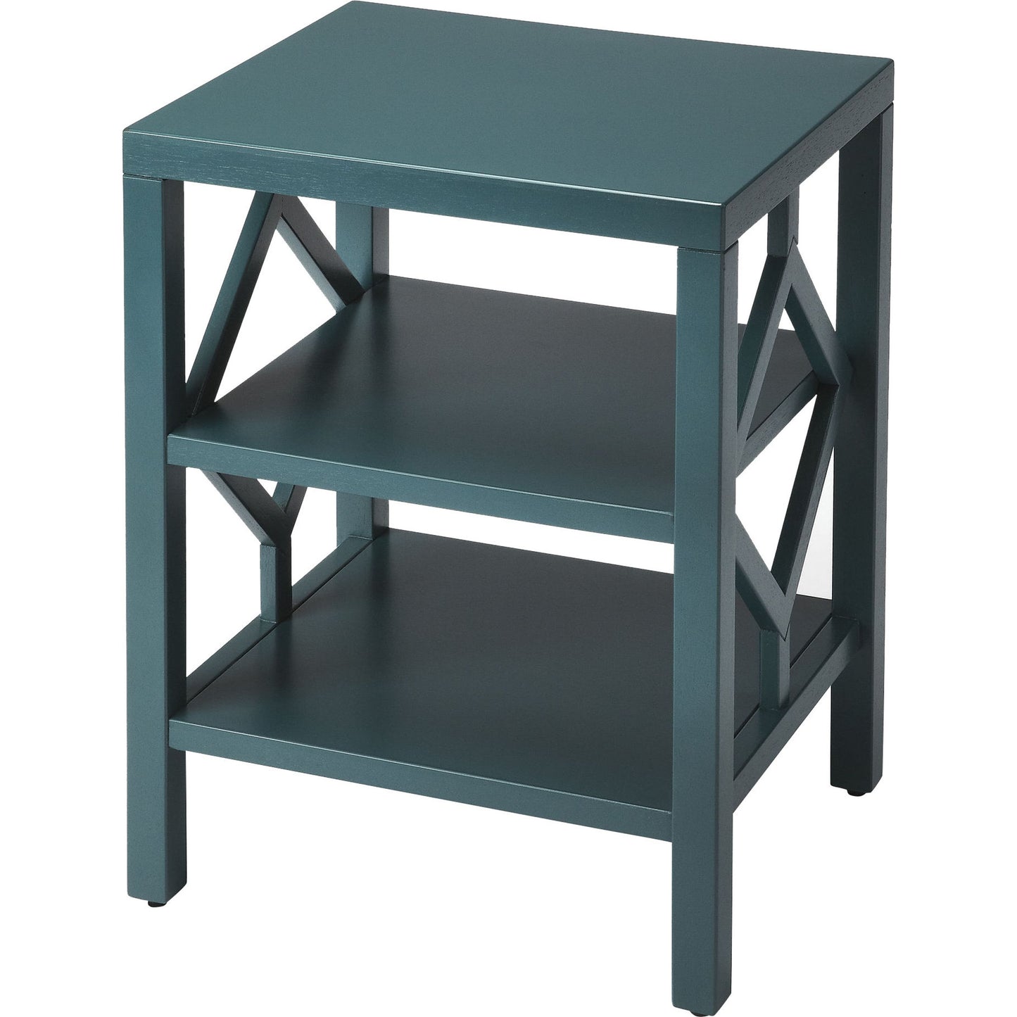 001 S-242611 | Primary Silo | Halcyon Teal End Table by Butler Specialty Company in blue and butler loft. Made from bayur wood solids, mdf in a modern style.