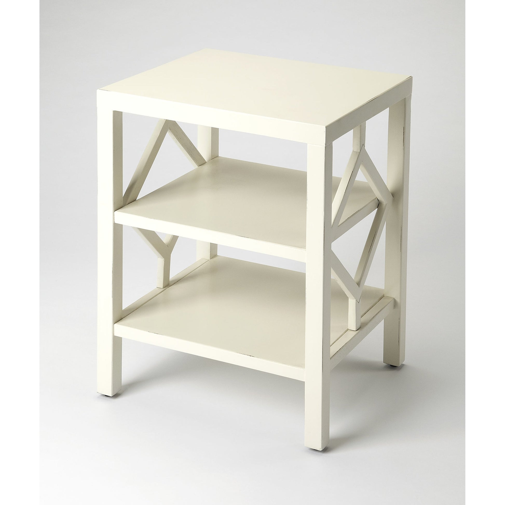 Halcyon Teal End Table by Butler Specialty Company in blue and butler loft. Made from bayur wood solids, mdf in a modern style.