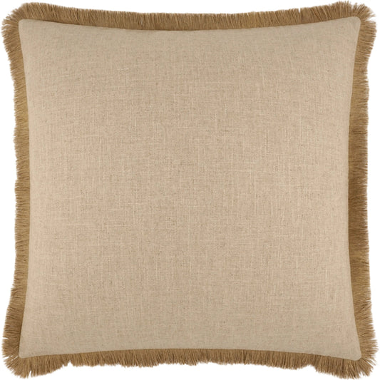 001 SI-2027993 | Additional Silo | Jefferson Fringe Pillow by DV Kap Home in tan/taupe. Made from 55% linen, 45% viscose in a modern style.