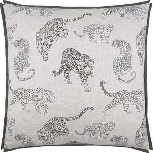 Felidae Pillow by DV Kap Home in silver, grey. Made from 100% cotton in a eclectic & global style.