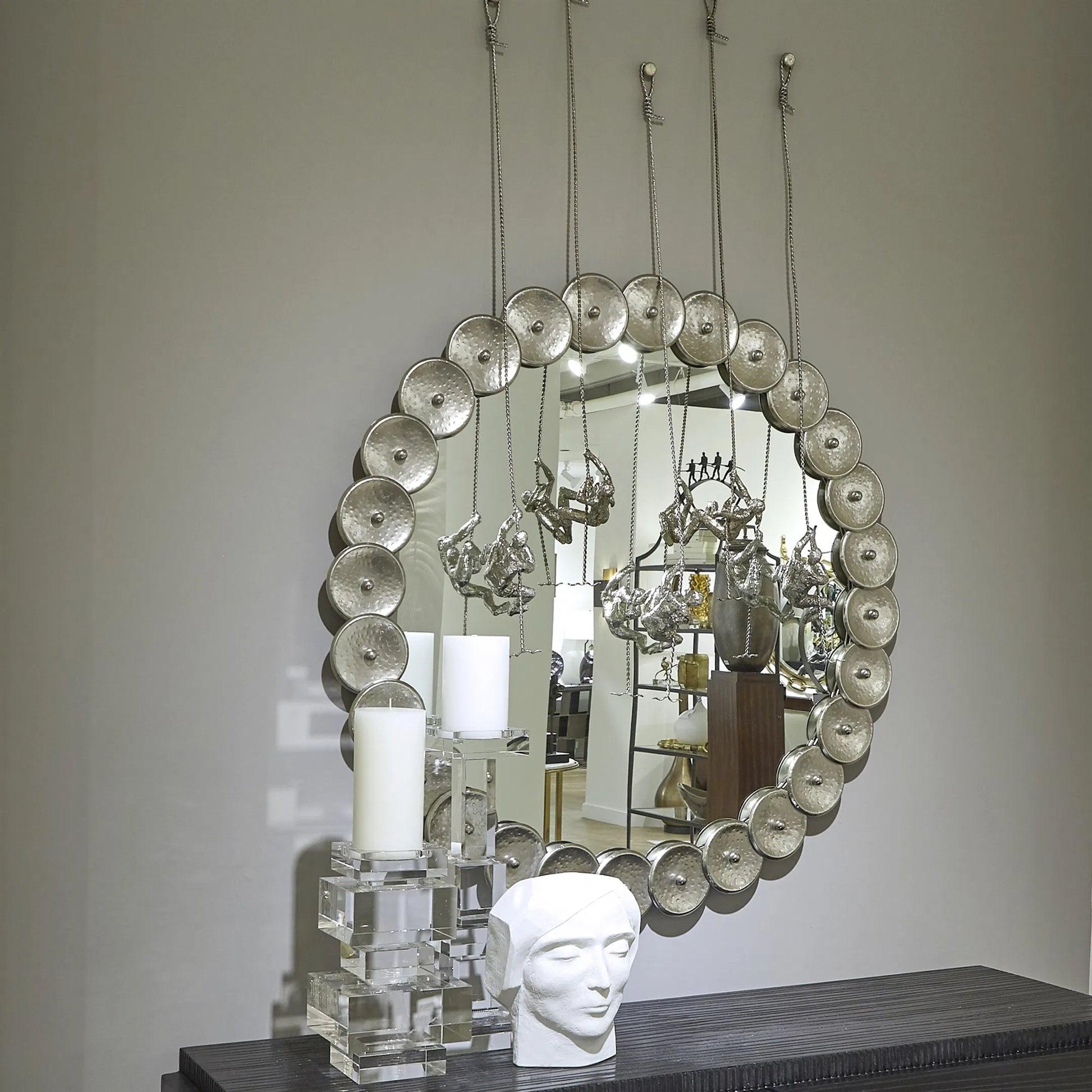 Brilliant Pillar Candle Holder by Global Views. Made from crystal in a transitional style.