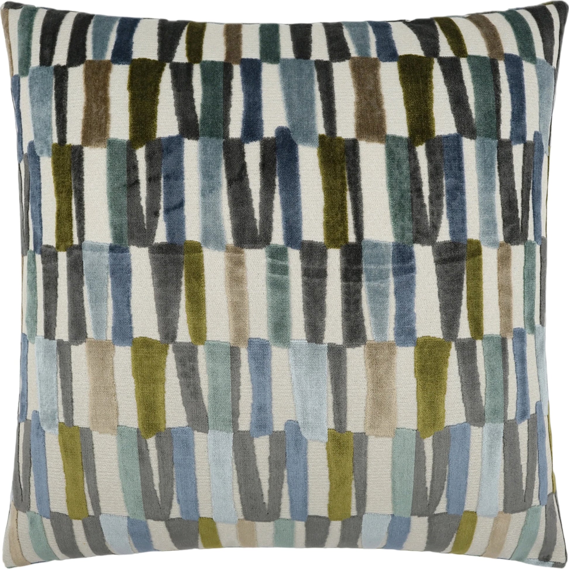 Strata Throw Pillow by DV Kap Home in indigo. Made from 52% rayon, 48% polyester in a modern style.