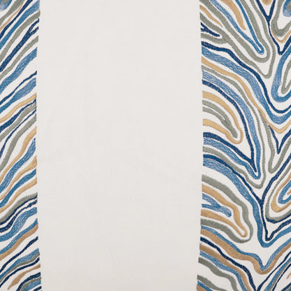 Blue Jungle Pillow by DV Kap Home in blue. Made from 100% cotton in a coastal style.