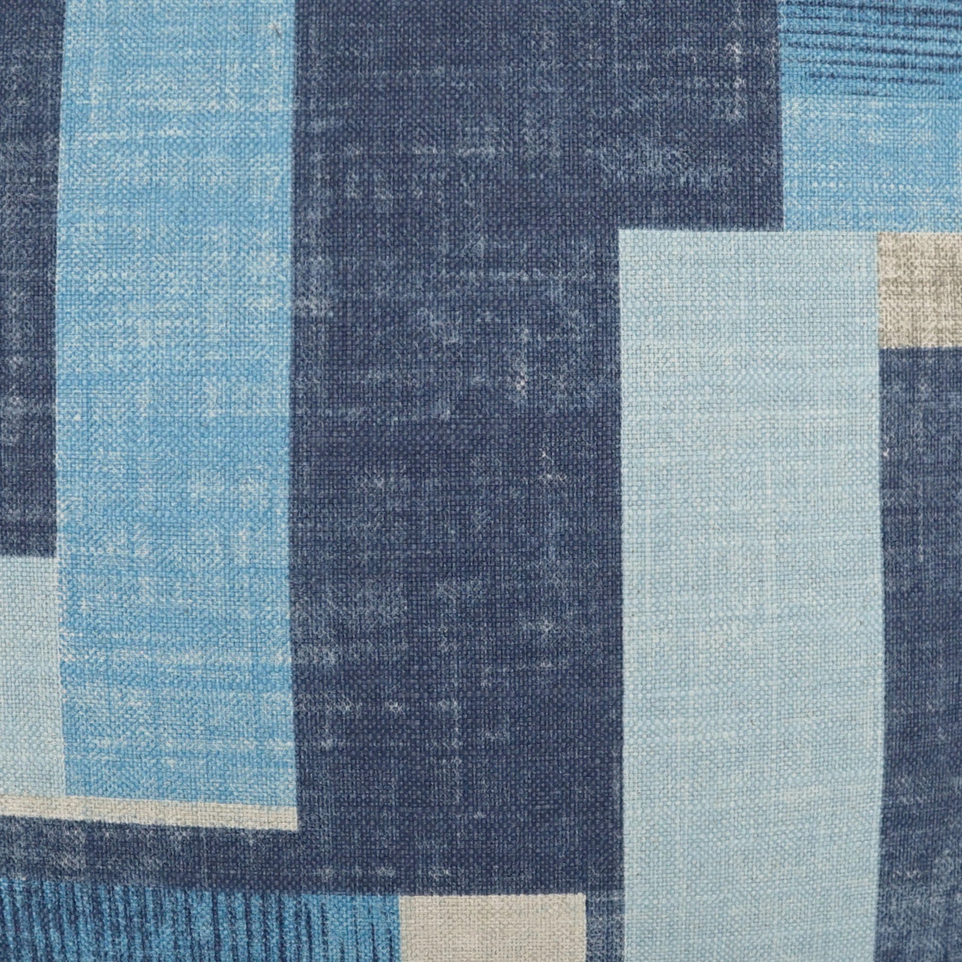 Duplex Pillow by DV Kap Home in blue. Made from 75% cotton, 25% linen in a modern style.