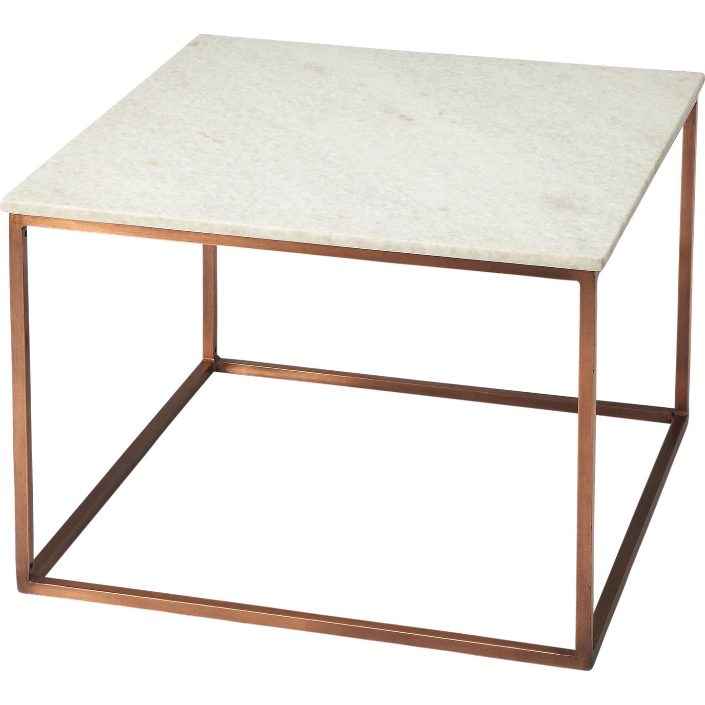 001 S-242629 | Additional Silo | Holland Marble & Metal Coffee Table by Butler Specialty Company in copper and marble, metal. Made from iron, marble in a modern style.