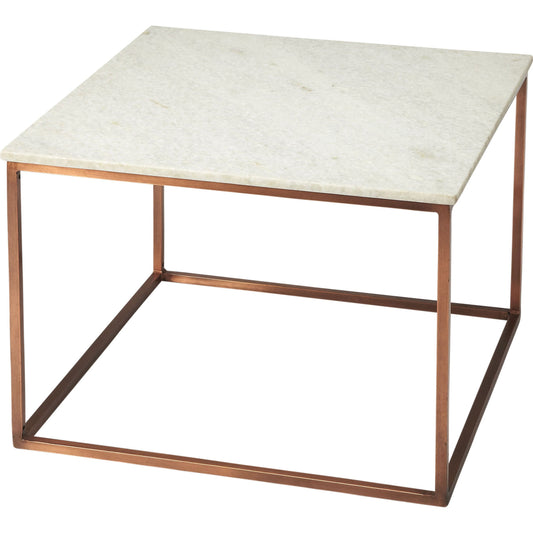 Holland Marble & Metal Coffee Table by Butler Specialty Company in copper and marble, metal. Made from iron, marble in a modern style.