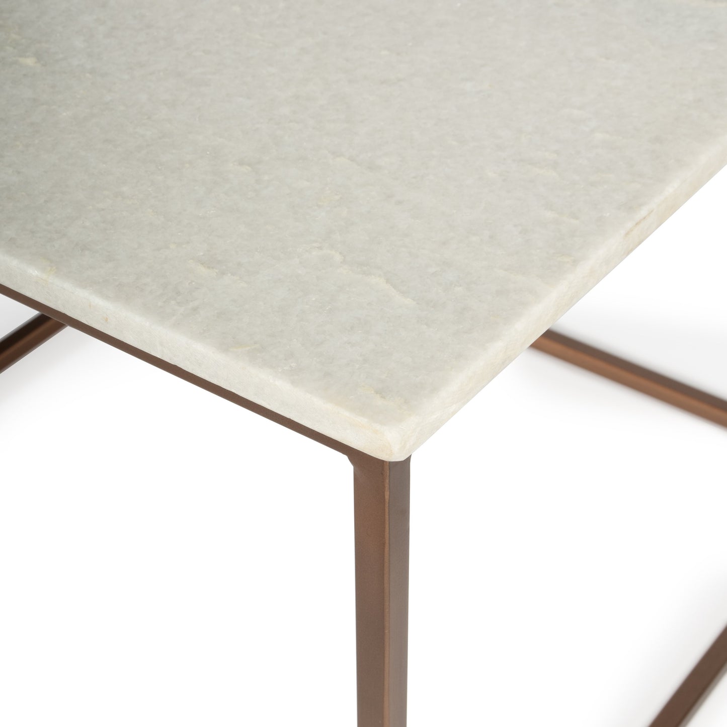 007 S-242629 | Additional Silo | Holland Marble & Metal Coffee Table by Butler Specialty Company in copper and marble, metal. Made from iron, marble in a modern style.