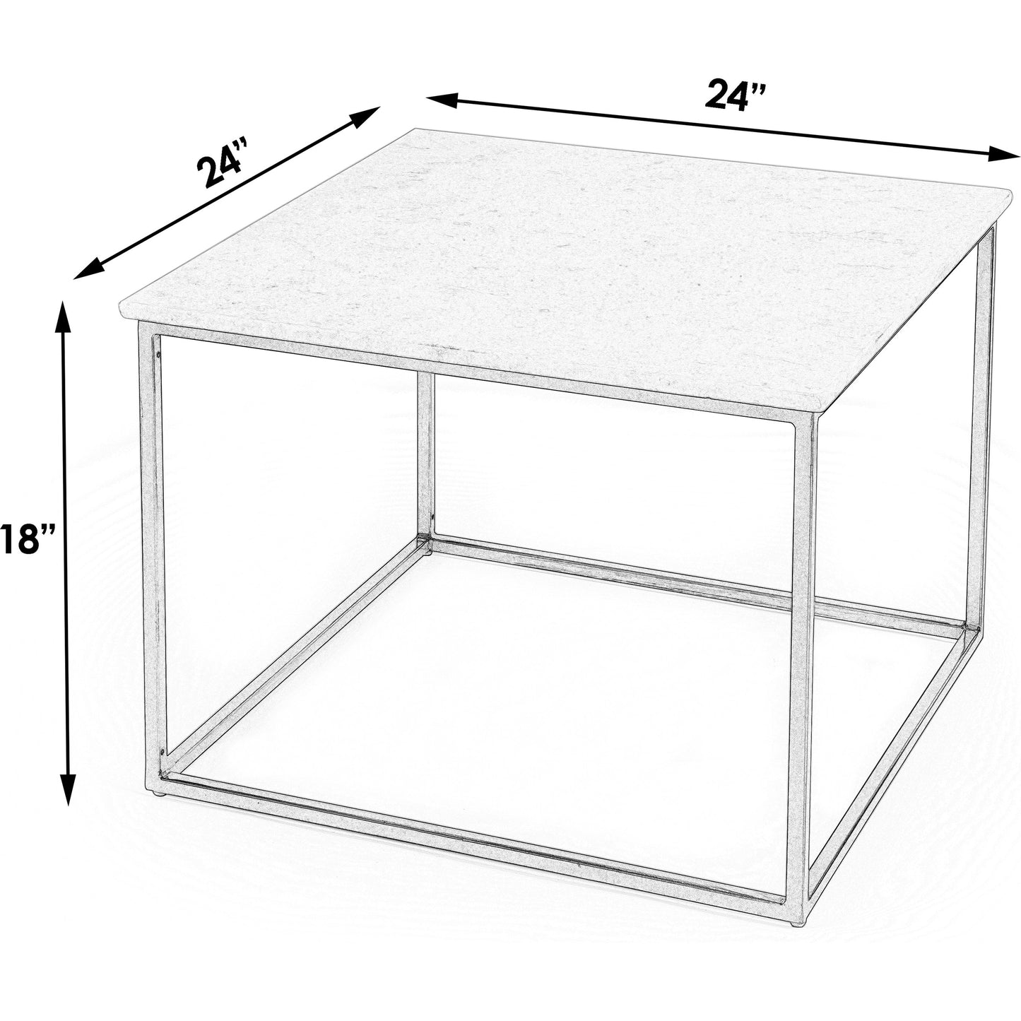005 S-242629 | Additional Silo | Holland Marble & Metal Coffee Table by Butler Specialty Company in copper and marble, metal. Made from iron, marble in a modern style.