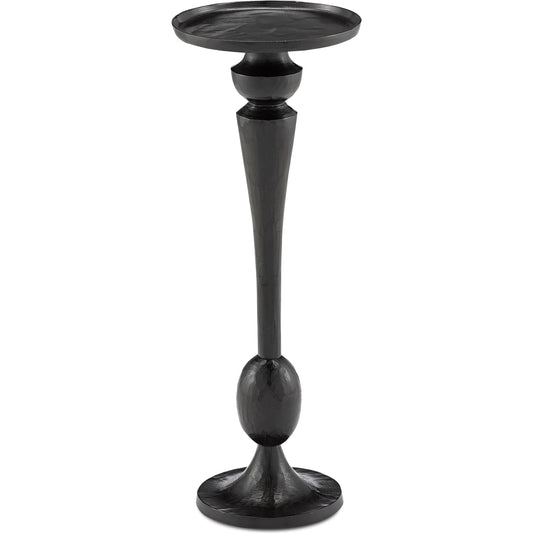 Talia Drinks Table by Currey and Company in matte bronze. Made from cast aluminum in a traditional style.