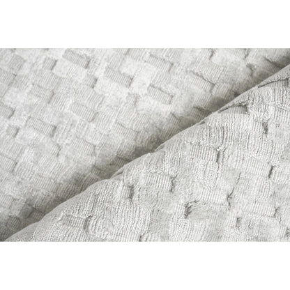 Monroe Silk 3970 Rug by Exquisite Rugs in ivory. Made from bamboo silk in a unique style.