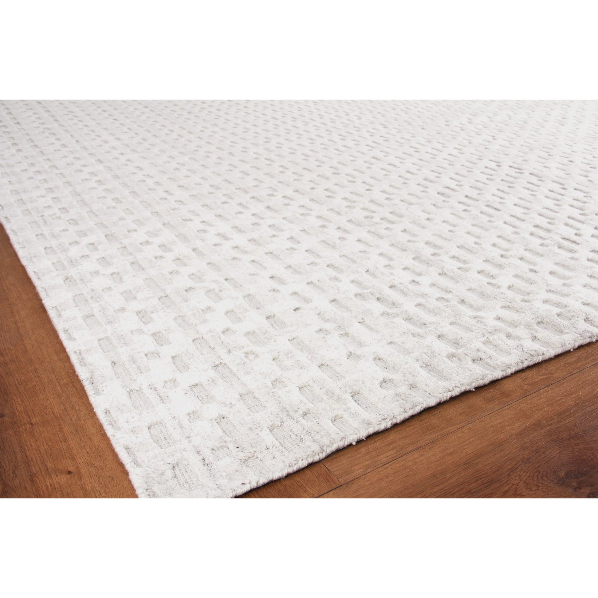 Monroe Silk Rug - Ivory by Exquisite Rugs in ivory. Made from bamboo silk in a unique style.