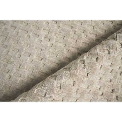 Monroe Silk 3971 Rug by Exquisite Rugs in light taupe. Made from bamboo silk in a unique style.