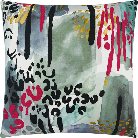 Fauve Pillow by DV Kap Home in multi. Made from 100% cotton / embroidery: 100% polyester in a modern style.