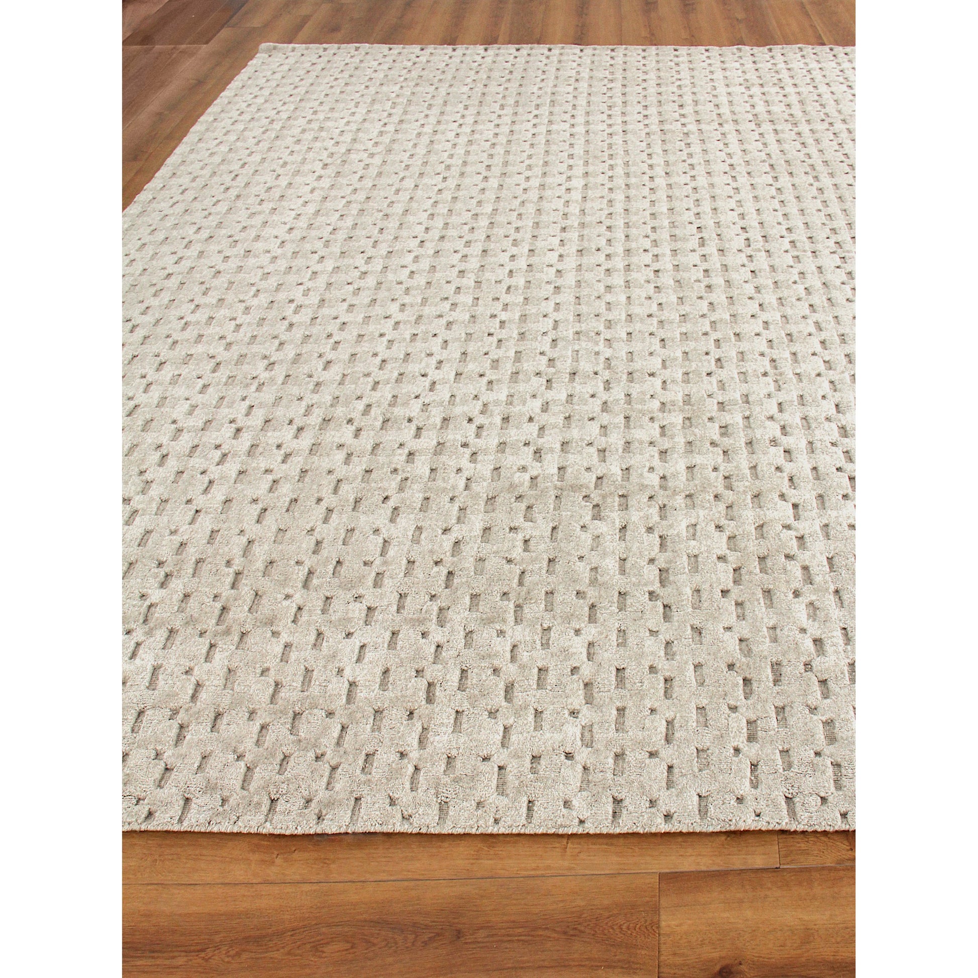 Monroe Silk Rug - Light Taupe by Exquisite Rugs in light taupe. Made from bamboo silk in a unique style.