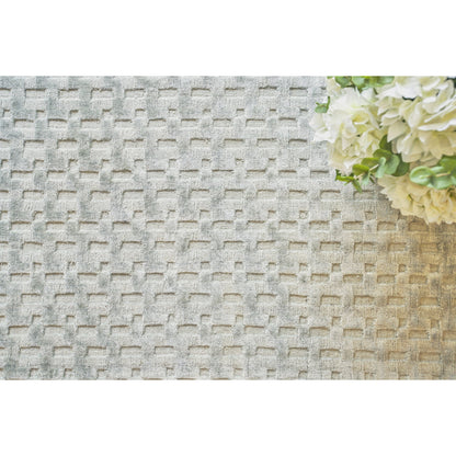Monroe Silk Rug - Light Green by Exquisite Rugs in light green. Made from bamboo silk in a unique style.