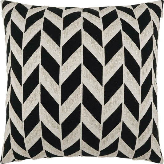 McZagger Throw Pillow by DV Kap Home in black. Made from 67% cotton, 30% polyester, 3% line in a modern style.