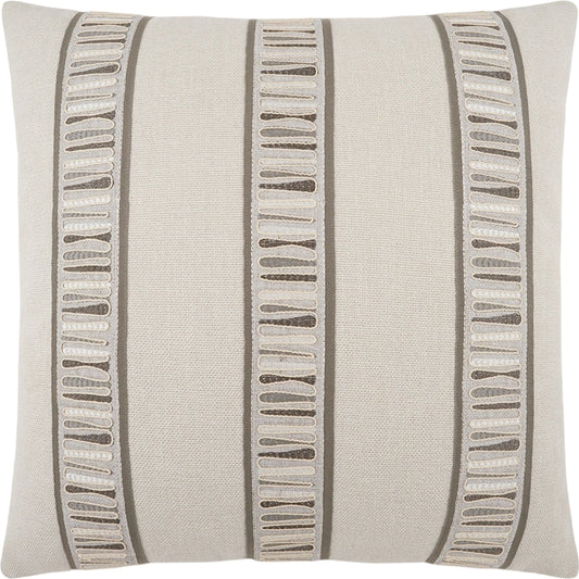 Hera Pillow by DV Kap Home in tan/taupe. Made from 100% cotton in a modern style.