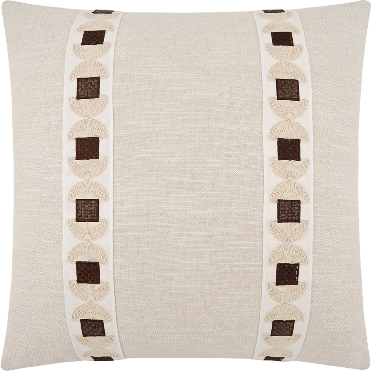 001 SI-2027727 | Primary Silo | Demeter Pillow by DV Kap Home in tan/taupe. Made from 100% cotton in a modern style.