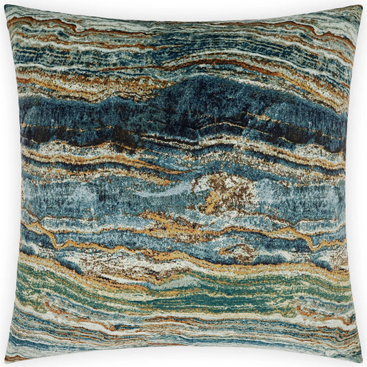 Sediment Pillow by DV Kap Home in blue. Made from 100% polyester in a unique style.