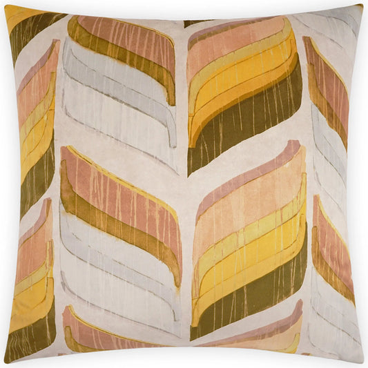 Uriel Pillow by DV Kap Home in gold. Made from 100% polyester in a unique style.