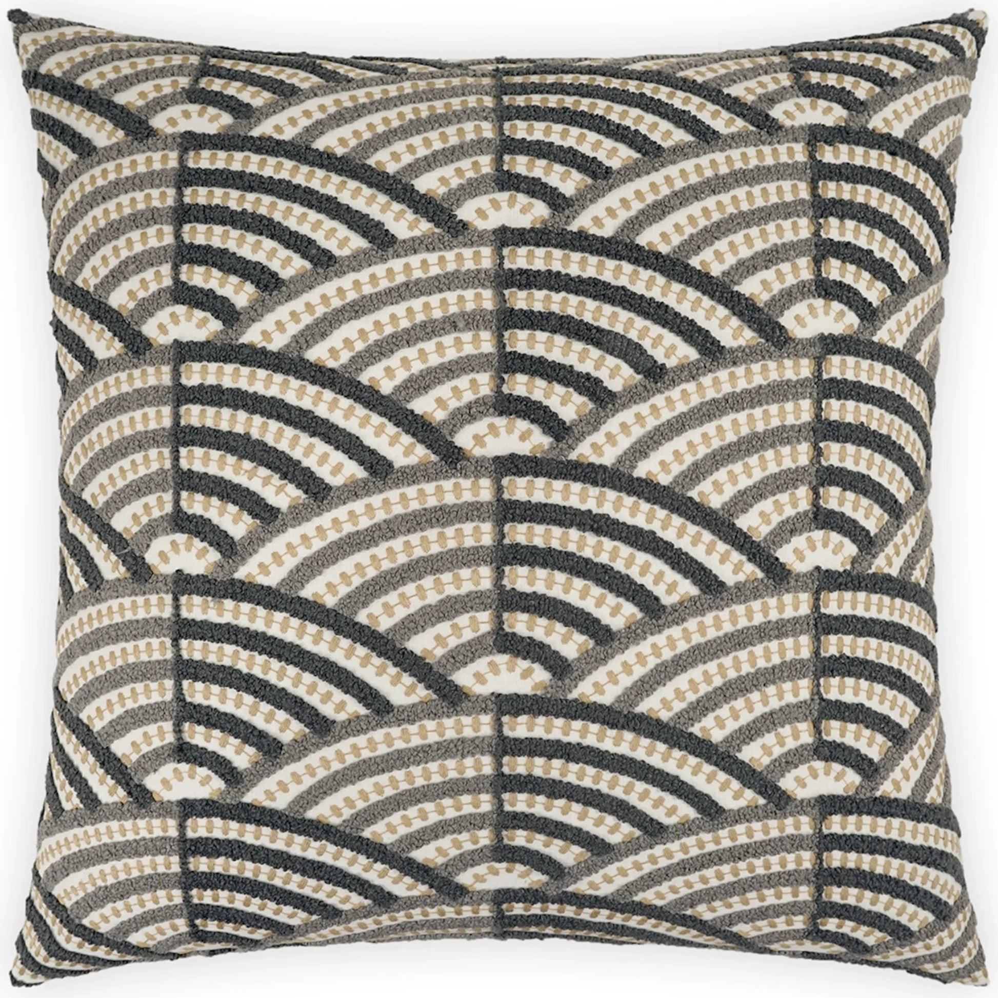 Shapely Pillow by DV Kap Home in grey. Made from 52% cotton, 48% polyester in a unique style.
