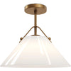 Opaque White, Antique Brass