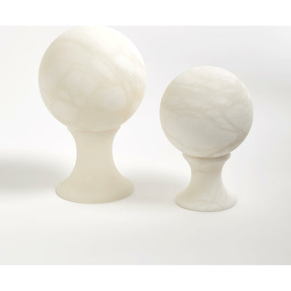 Alabaster Sphere Stand by Global Views. Made from alabaster in a eclectic & global style.