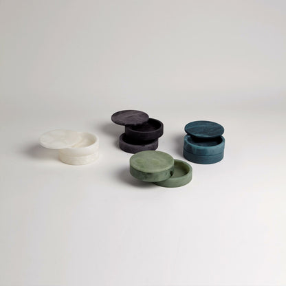 Alabaster Swivel Box by Global Views. Made from alabaster in a transitional style.