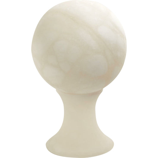 Alabaster Sphere Stand by Global Views. Made from alabaster in a eclectic & global style.