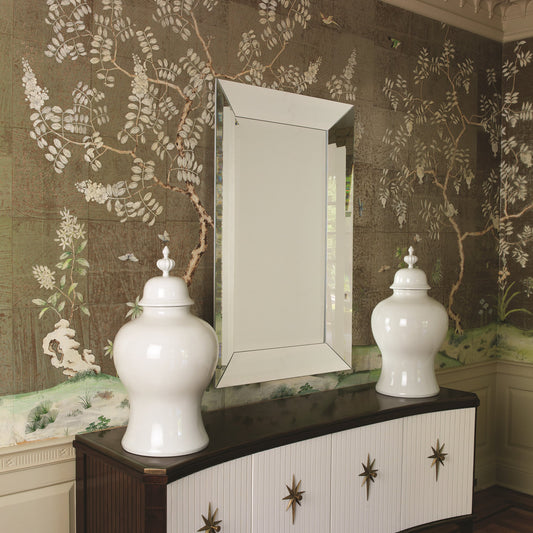 Ada's Beveled Mirror by Global Views. Made from ayous hardwood, mirror in a transitional style.