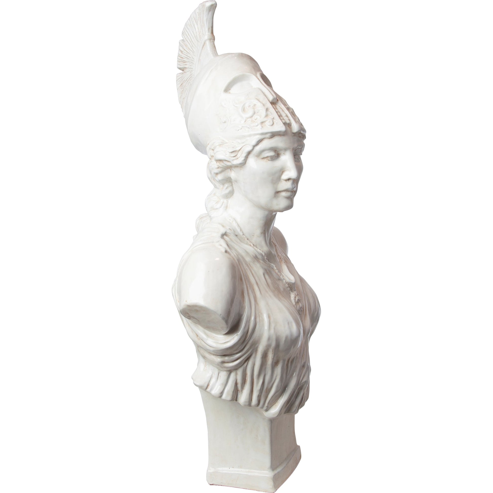 Athena Sculpture by Global Views. Made from italian ceramic in a traditional style.