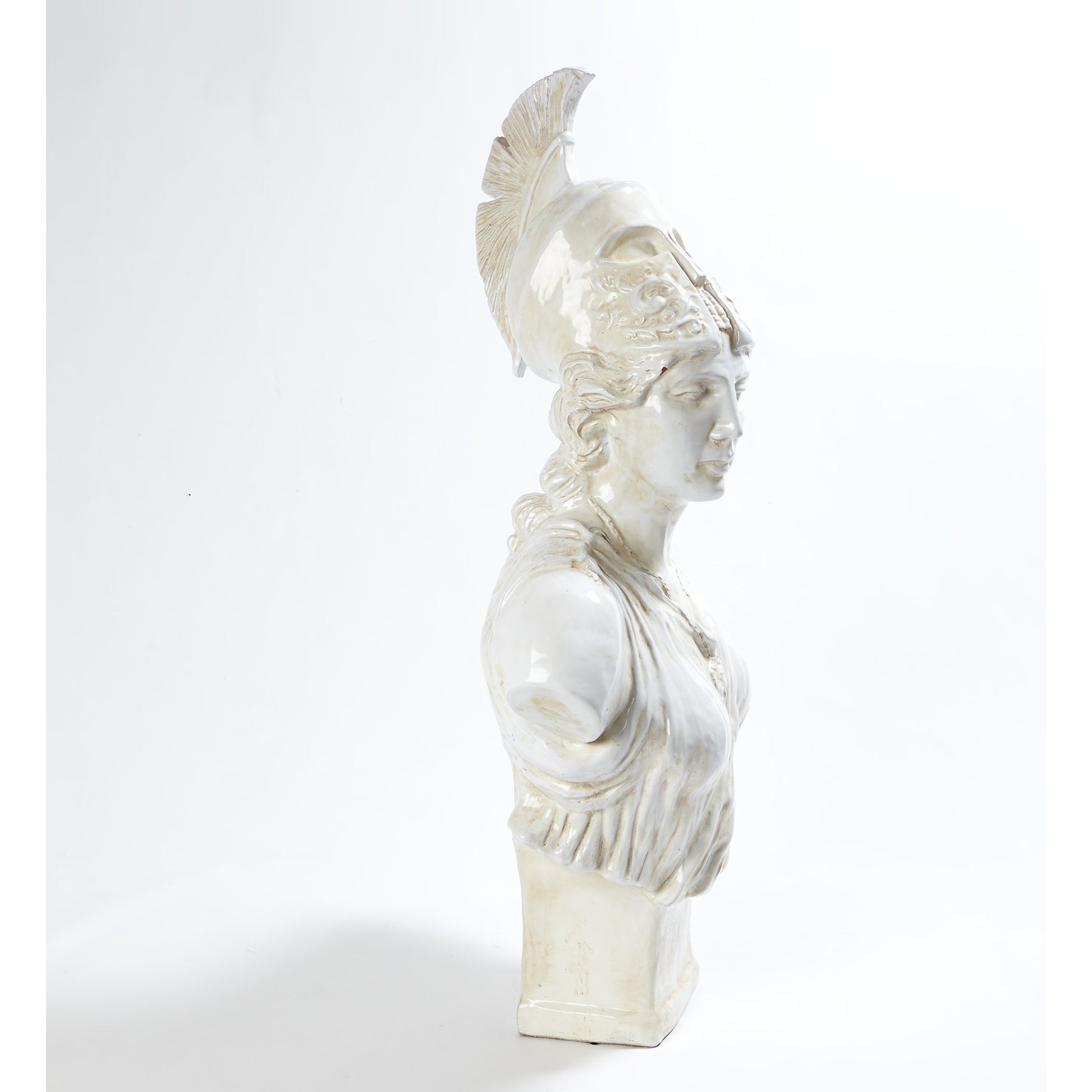 Athena Sculpture by Global Views. Made from italian ceramic in a traditional style.