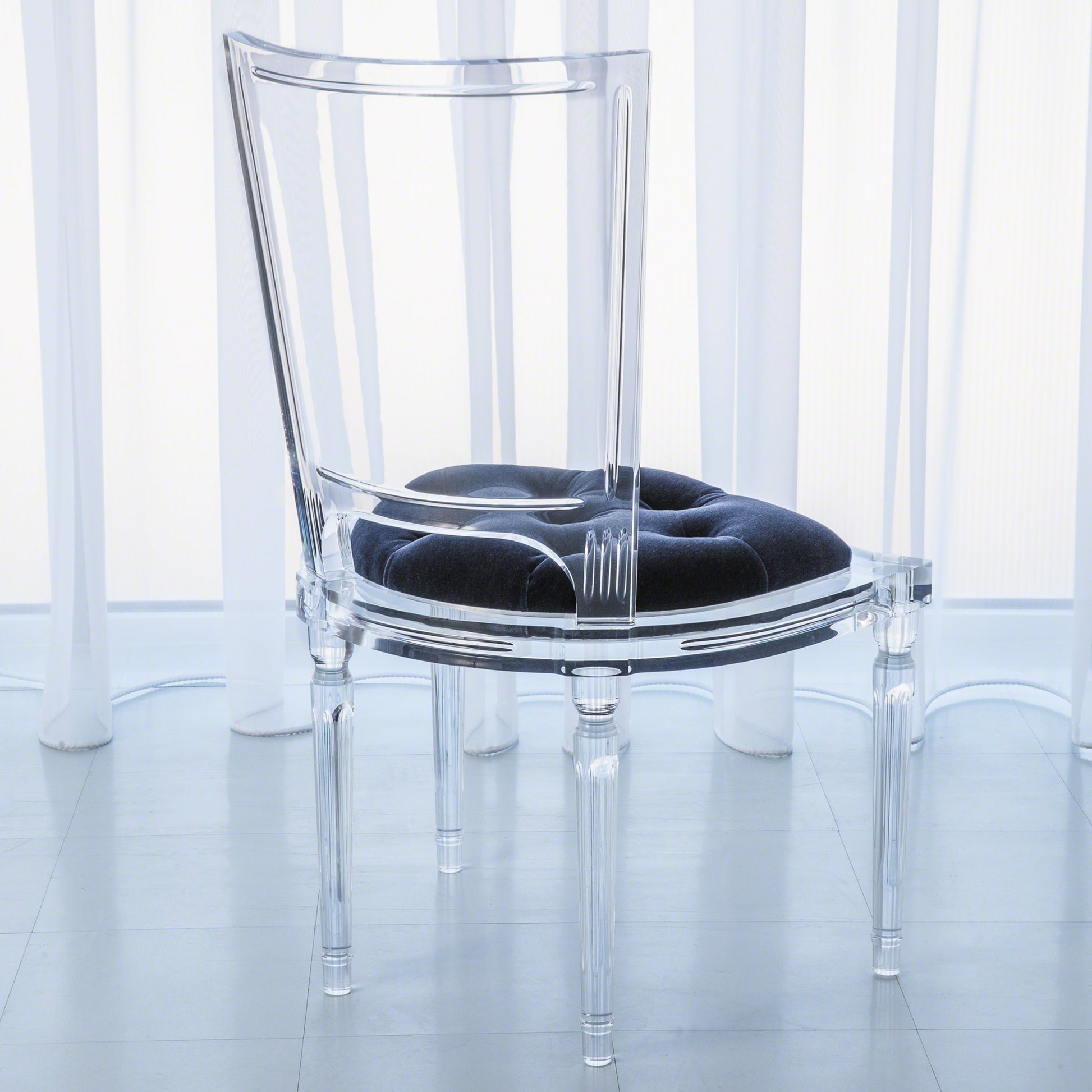 Marilyn Acrylic Side Chair by Global Views. Made from unique in a transitional style.