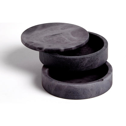 Alabaster Swivel Box by Global Views. Made from alabaster in a transitional style.