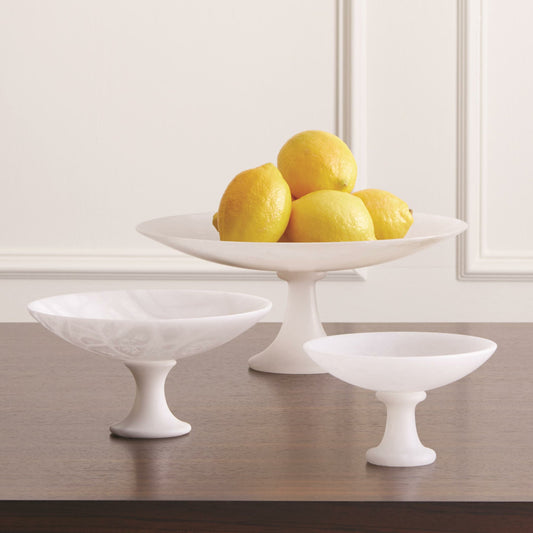 Alabaster Compote by Global Views. Made from alabaster in a modern style.