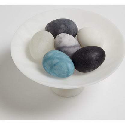 Assorted Alabaster Eggs by Global Views. Made from alabaster in a coastal style.