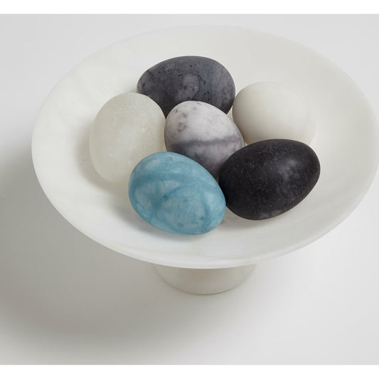 Assorted Alabaster Eggs by Global Views. Made from alabaster in a coastal style.