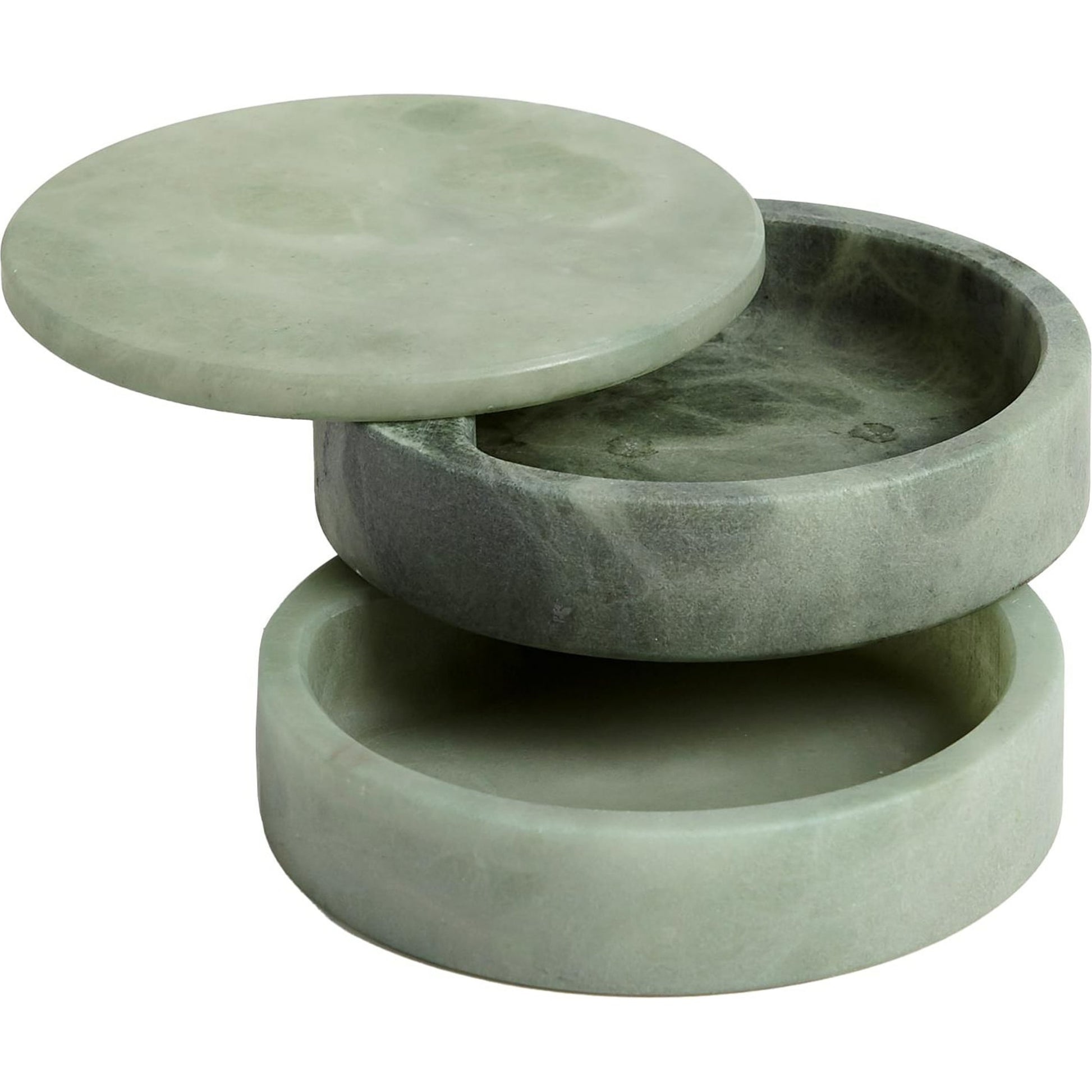 Alabaster Swivel Box by Global Views. Made from alabaster in a transitional style.