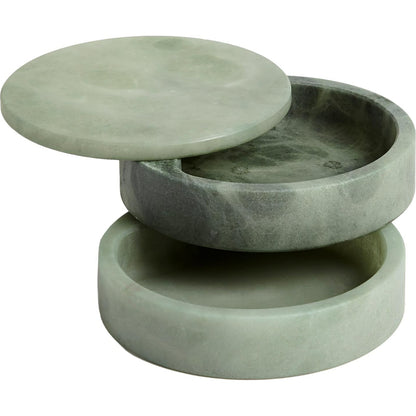 Alabaster Swivel Box by Global Views. Made from alabaster in a transitional style.