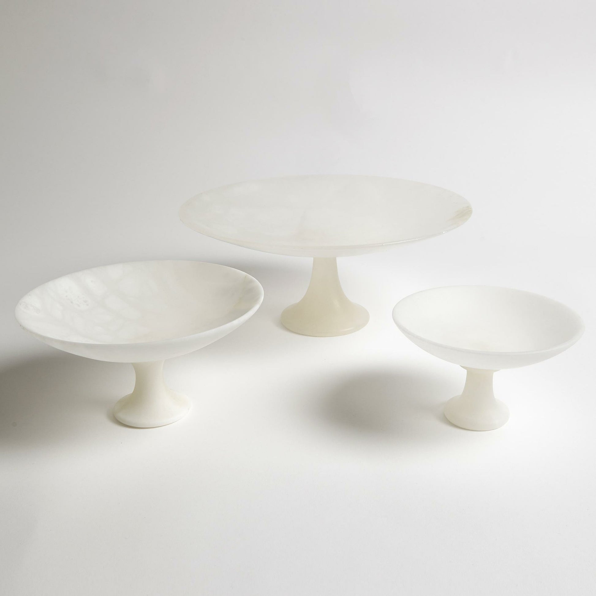 Alabaster Compote by Global Views. Made from alabaster in a modern style.
