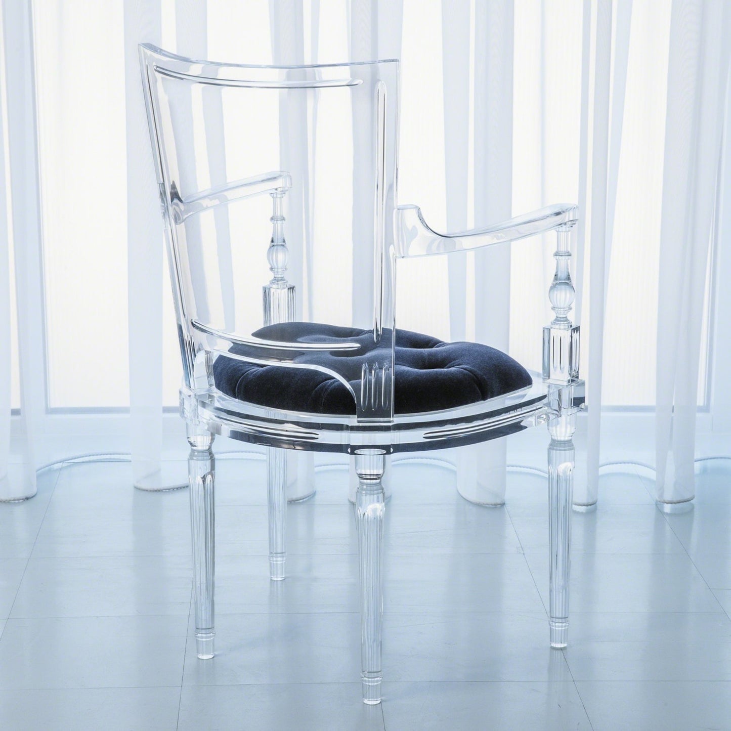 017 SR-892508 | Lifestyle | Marilyn Arm Chair by Global Views. Made from acrylic in a transitional style.