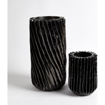 Radiator Swirl Vase by Global Views in matte white. Made from ceramic in a eclectic & global style.