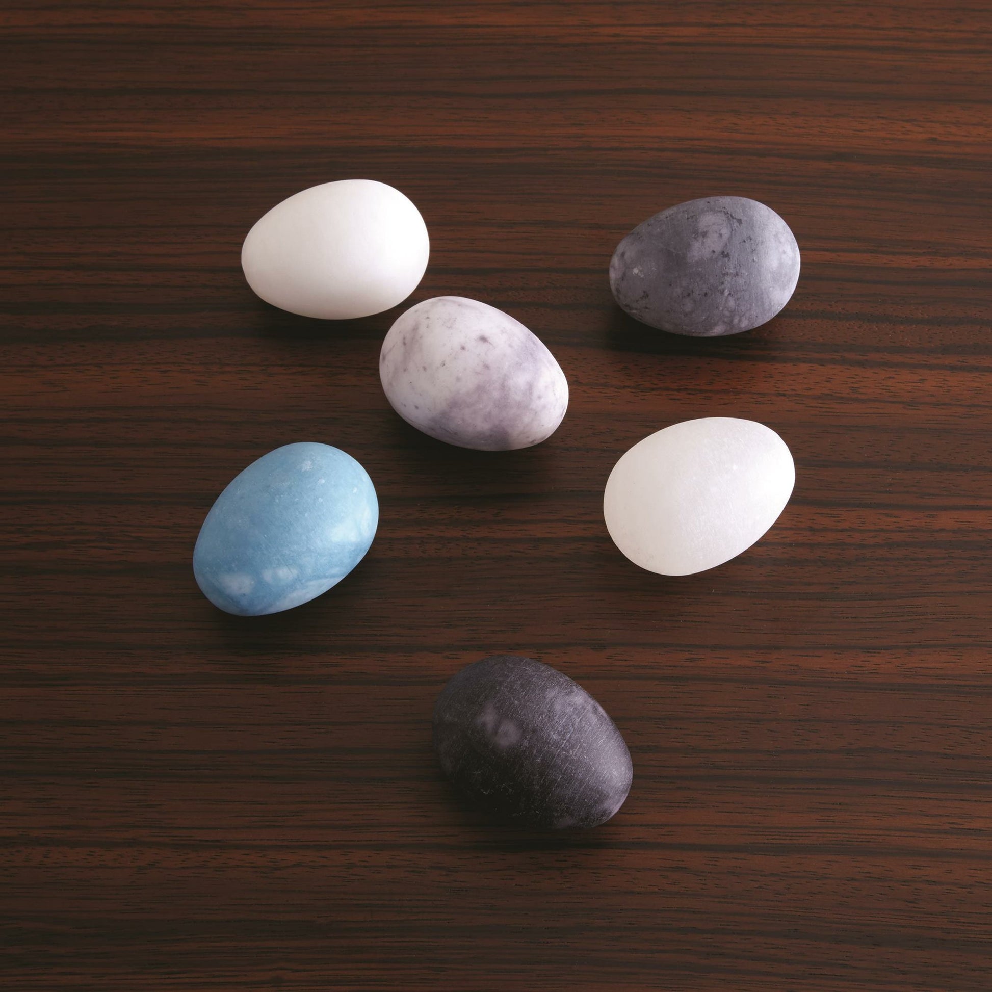 Assorted Alabaster Eggs by Global Views. Made from alabaster in a coastal style.