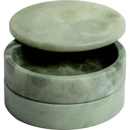 Alabaster Swivel Box by Global Views. Made from alabaster in a transitional style.