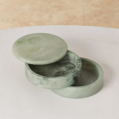 Alabaster Swivel Box by Global Views. Made from alabaster in a transitional style.