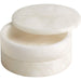 Alabaster Swivel Box by Global Views. Made from alabaster in a transitional style.