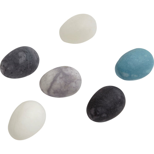 Assorted Alabaster Eggs by Global Views. Made from alabaster in a coastal style.